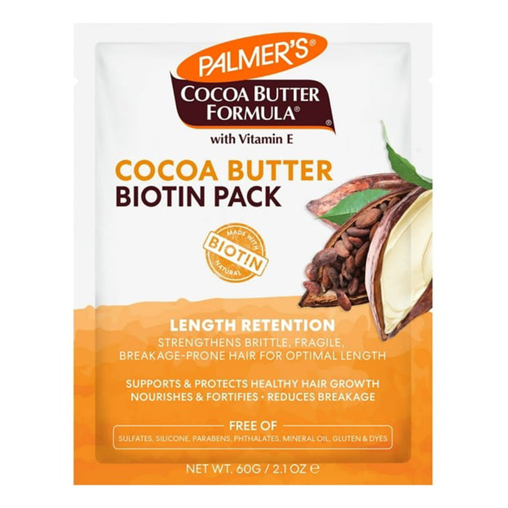 Palmers Cocoa Butter Formula Plus Biotin Hair Treatment Length Retention Pack 2.1Oz (60g)